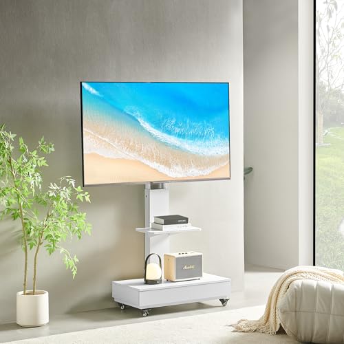 Amazon.co.jp: テレビスタンド キャスター付きTVスタンド ハイ